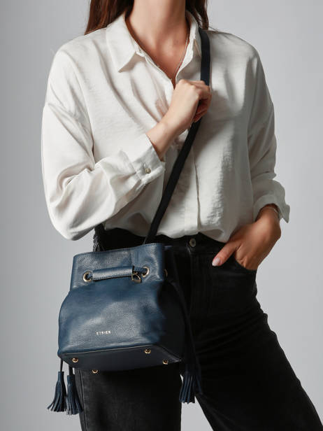 Small Leather Tradition Bucket Bag Etrier Blue tradition ETRA004S other view 1